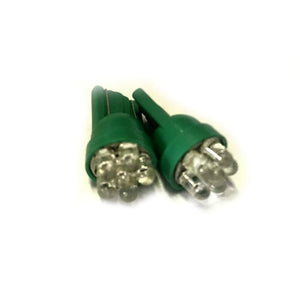 Coppia 2 Lampade Led T10 Con 7 Led F3 Colore Verde Green 12V 0,2W