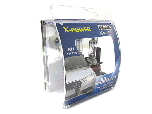 Coppia Lampada H11 12V 55W PGJ19-2 X-Power +50% Luminosita