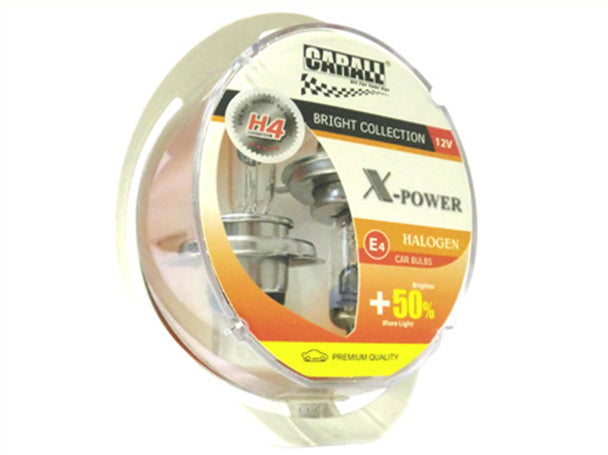 Coppia Lampada H4 12V 60/55W P43t X-Power +50% Luminosita T10 W5W Luci Posizione In Regalo