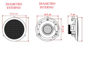 Coppia casse audio bluetooth altoparlante soffitto incasso casa 20w P8055