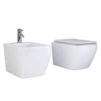 Vaso wc bidet coppia sanitari sospesi ceramica street