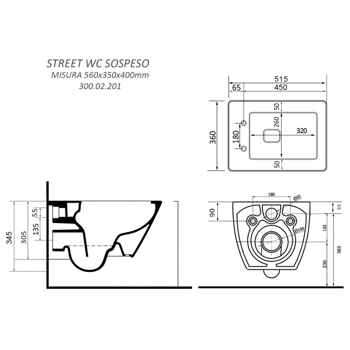 Vaso wc bidet coppia sanitari sospesi ceramica street