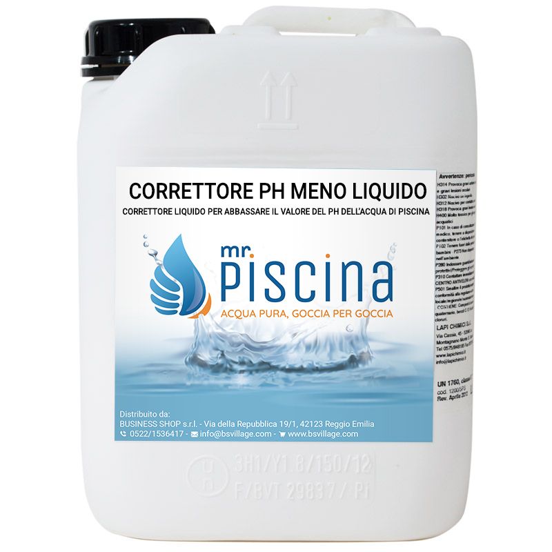 Correttore Ph Meno Liquido Confezione Da 10 Kg
