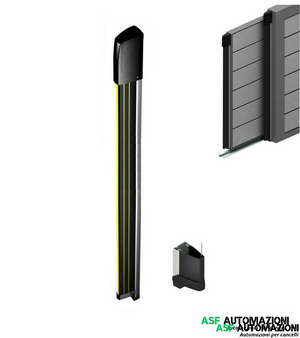 Costa Bordo Sensibile Da 2.5 Mt - H 70 Mm - Giallo/Nero - Modello Bs01-C25Ng Vds Per Cancello Anta Scorrevole - Automazione Automatismi   