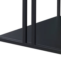 Tavolino Basso Kumlinge in Metallo con Ripiano 47 x 110 x 55 cm Nero [en.casa]