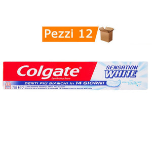 Multipack da 12 dentifrici colgate sensation white - confezioni da 75 ml ciascuna