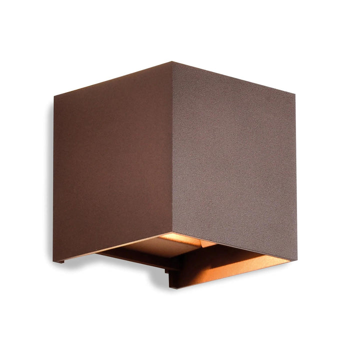 Applique cubo LED 40W doppio fascio luce esterni IP65 applique orientabile facciata ingresso giardino 4000 lumen 230V CORTEN 4000K