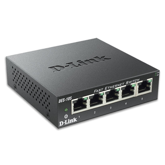 D-LINK DES-105 - DESKTOP SWITCH 5 PORTE FAST ETHERNET NON GESTITE