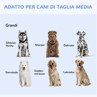 Easycomfort Gabbia per Animali Domestici Trasportino per Cani e Gatti Pieghevole in Acciaio Doppia Apertura, 121x77x82cm, Nero