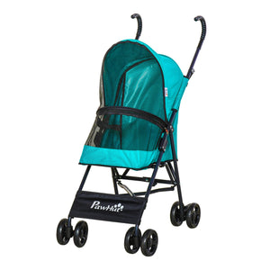 EasyComfort Passeggino per Cani Piccoli Pieghevole, Ruote Girevoli con Freno in EVA e Guinzaglio di Sicurezza, 65x42x94cm Verde