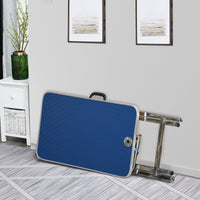 EasyComfort Tavolo Toelettatura Pieghevole con Maniglia Integrata, Braccio Regolabile e Guinzaglio, 70x45x74-81cm, Blu