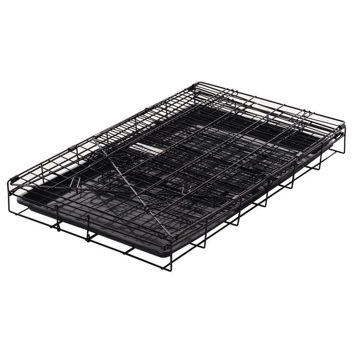 Trasportino per Cani 76x48x55 cm in Metallo Nero