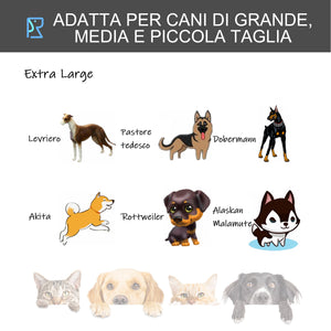 Gabbia per Cani Pieghevole 125x76x81 cm con Ruote in Metallo Grigio