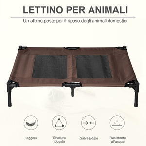 Brandina Pieghevole per Cani 91,5x76,2x18 cm Fino a 50Kg in Metallo e Tessuto Oxford Marrone