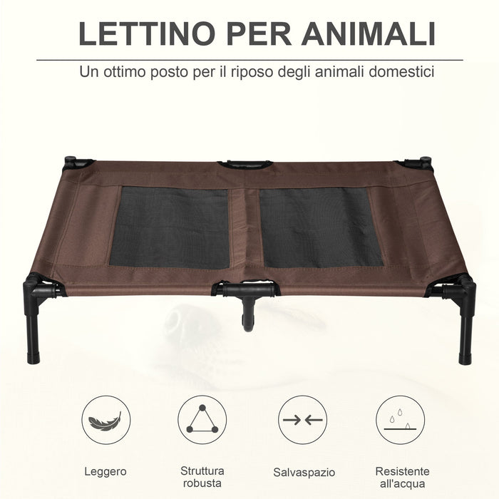 Brandina Pieghevole per Cani 91,5x76,2x18 cm Fino a 50Kg in Metallo e Tessuto Oxford Marrone