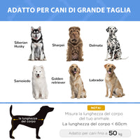 Brandina Portatile per Cani 122x92x23 cm Fino a 50Kg in Metallo e Tessuto Oxford Marrone