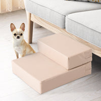 EasyComfort Scaletta per Cani Materassino 2 in 1 in PU e Gommapiuma 45x39x20cm Beige