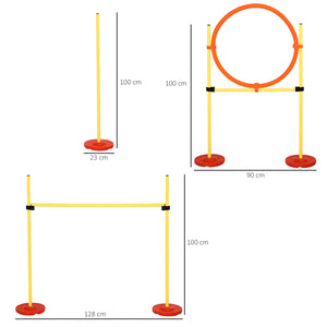 Set Addestramento per Cani con Paletti e Anello  Agility Dog