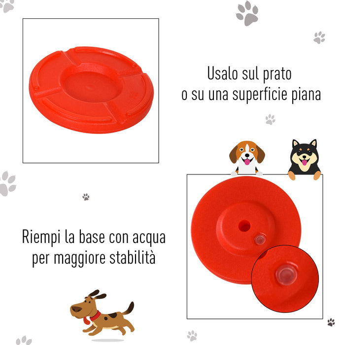 Set Addestramento per Cani con Paletti e Anello  Agility Dog