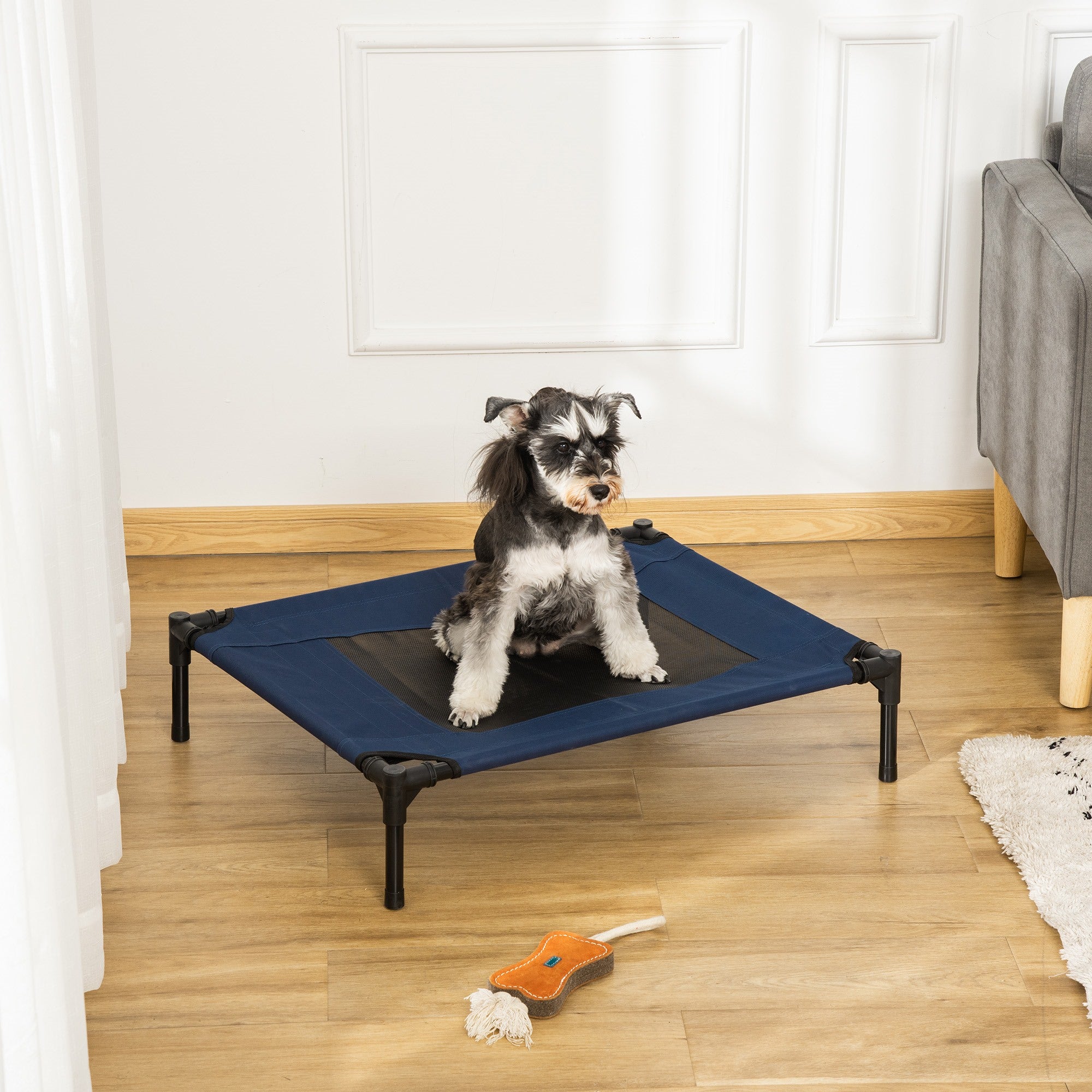 Easycomfort Letto Rialzato per Cani, Cuccia da Viaggio Animali Domestici fino 20kg, Campeggio, Impermeabile - 76x61x18cm