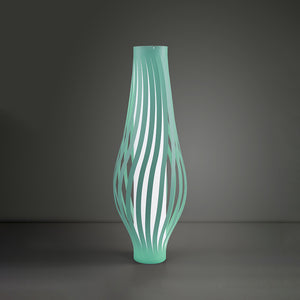 Lampada Da Terra Totem Dama Helios 1 Luce In Polilux Verde Made In Italy