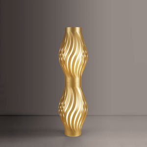 Lampada Da Terra Totem Helios 1 Luce In Polilux Oro Made In Italy