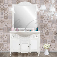 Mobile bagno provenzale shabby chic da 105 cm completo