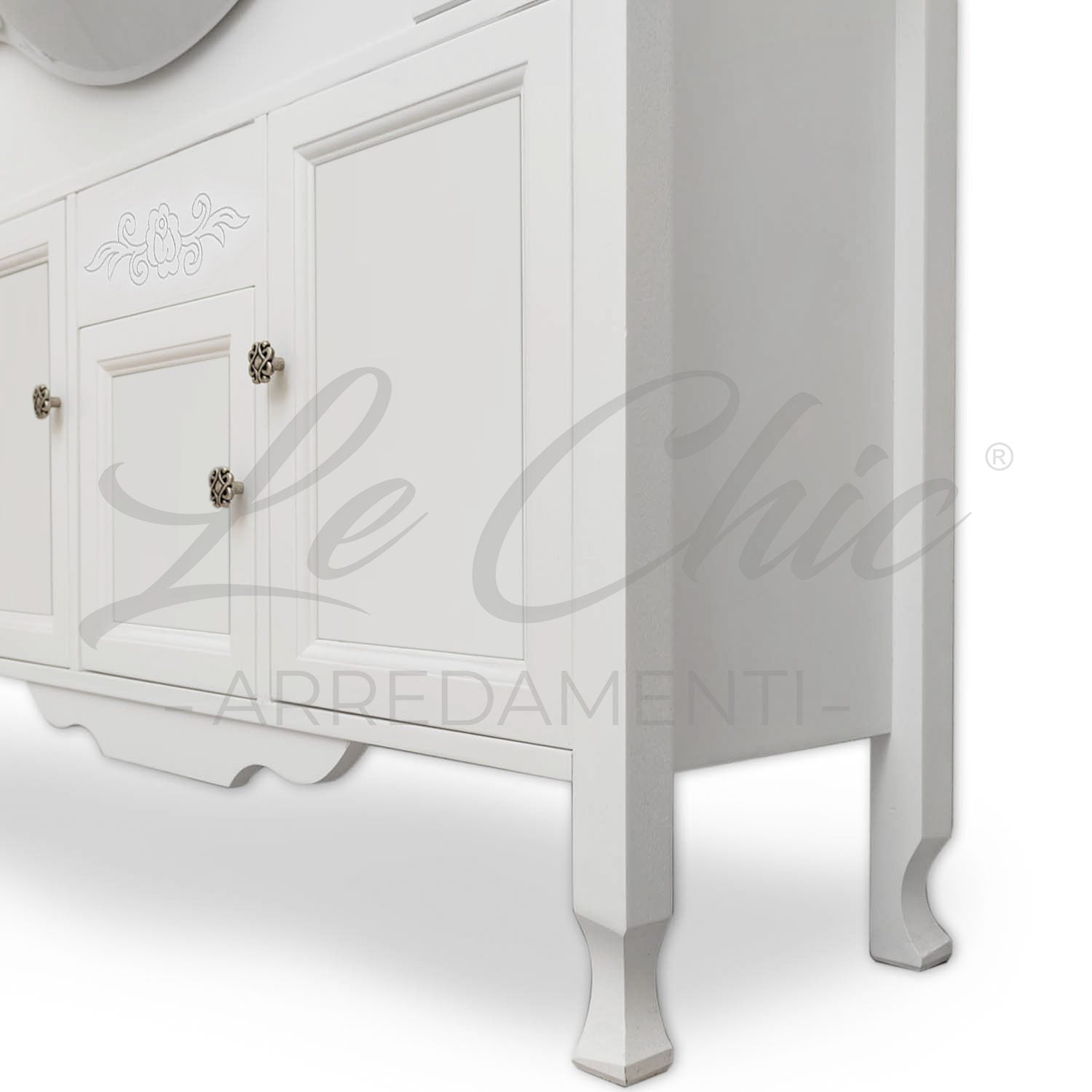 Mobile bagno provenzale shabby chic da 105 cm completo