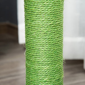 EasyComfort Albero Tiragraffi per Gatti a Forma di Cactus con Corde in Sisal, 40x40x65cm, Verde