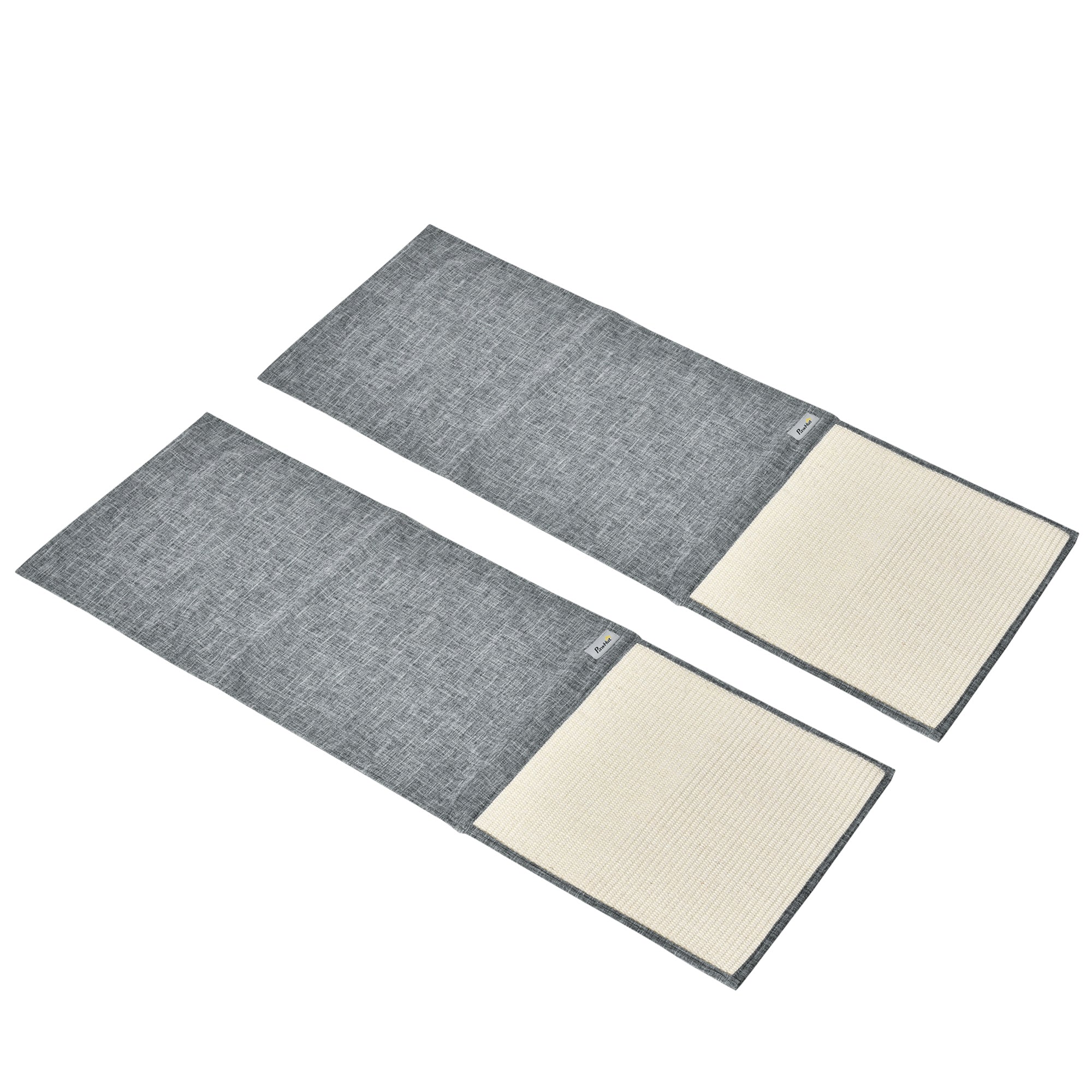 Set 2 Tiragraffi per Gatti 130x45 cm per Divano in Sisal e Poliestere Grigio