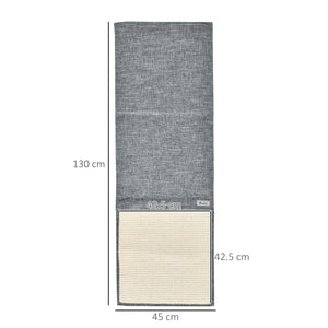 Set 2 Tiragraffi per Gatti 130x45 cm per Divano in Sisal e Poliestere Grigio