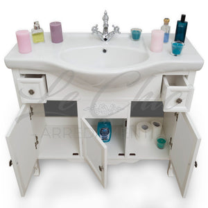 Mobile bagno provenzale shabby chic da 105 cm completo