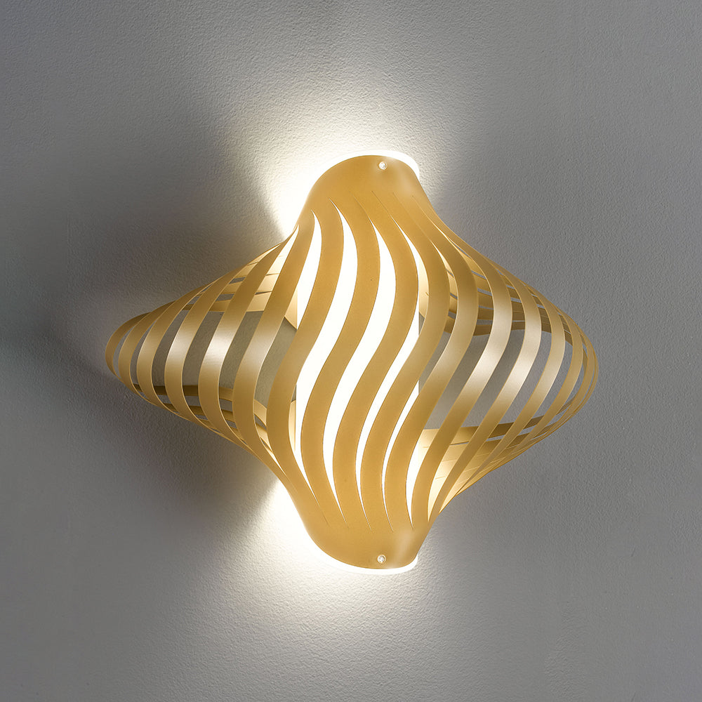 Applique Shell Helios 1 Luce In Polilux Oro Con Cavo Made In Italy