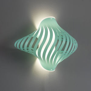 Applique Shell Helios 1 Luce In Polilux Verde Con Cavo Made In Italy