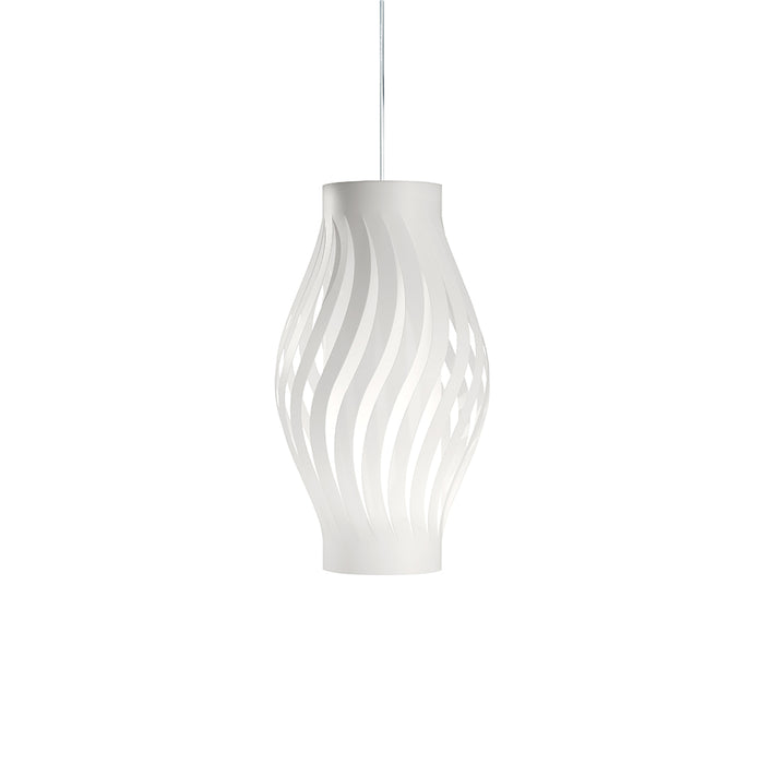 Sospensione Moderna 1 Luce Helios In Polilux Bianco H61 Made In Italy