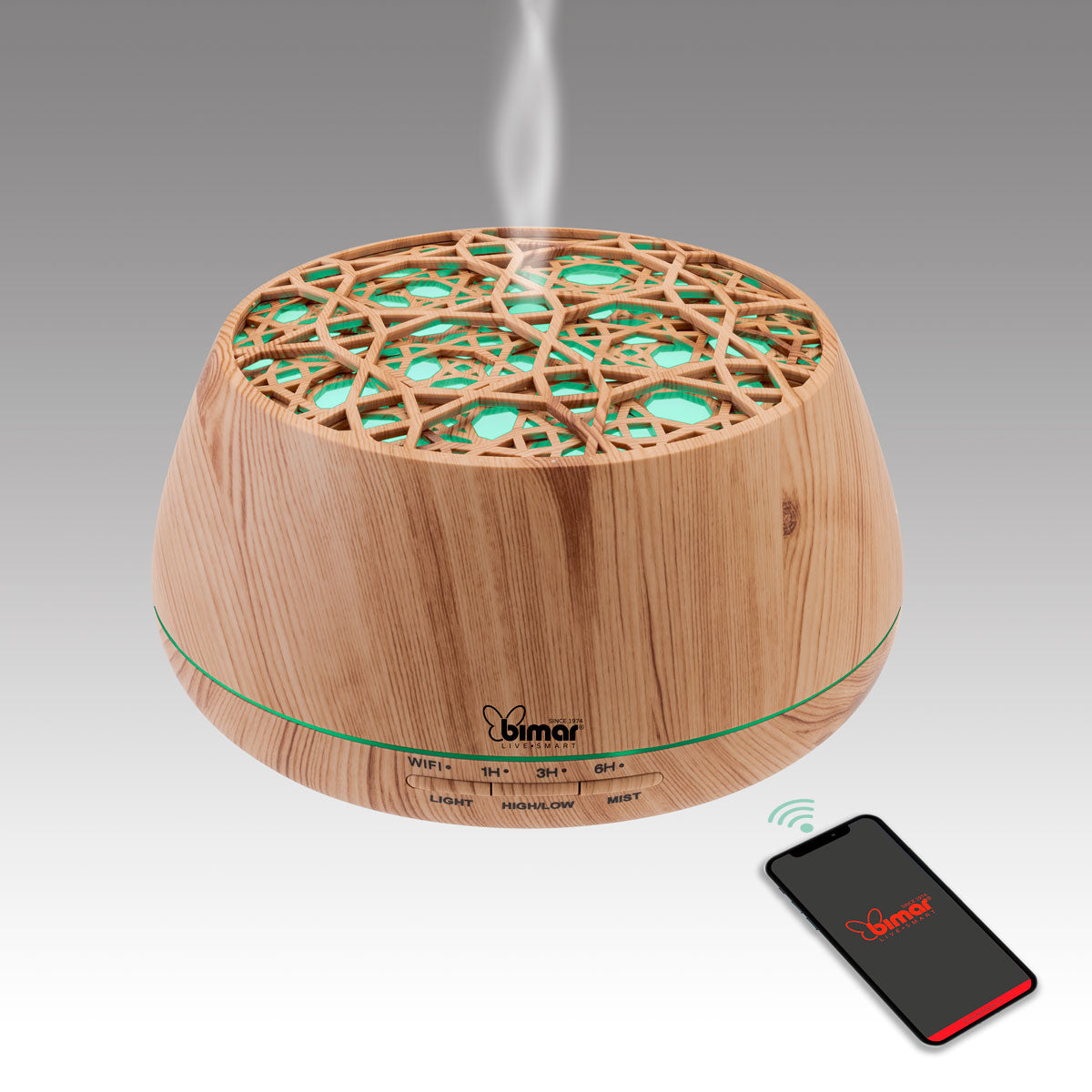 Diffusore di Aroma Wi-Fi 17,8x9,8x17,8 cm con Luci e Cassa Acustica Bimar DA26