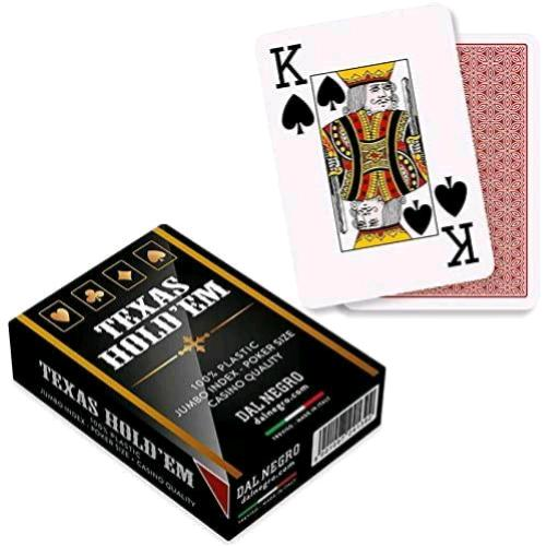 DAL NEGRO CARTE TEXAS HOLD'EM CASINO' QUALITY ROSSO