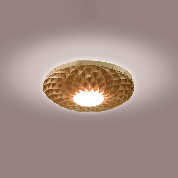 Plafoniera Dalia Led 3000K Attacco Gx53 Polilux Oro D100 Made In Italy