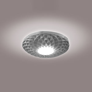 Plafoniera Moderna Dalia Led Attacco Gx53 Polilux Silver D60 Made In Italy