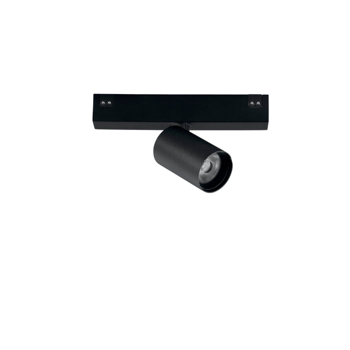 Proiettore binario DAVINCI 48V con luce spot in alluminio nero 5W luce naturale 4000K