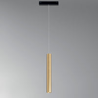 Sospensione binario DAVINCI 48V in alluminio oro 3W luce calda 3000K 3,5 cm.