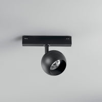 Proiettore binario DAVINCI 48V in alluminio nero 10W luce calda 3000K