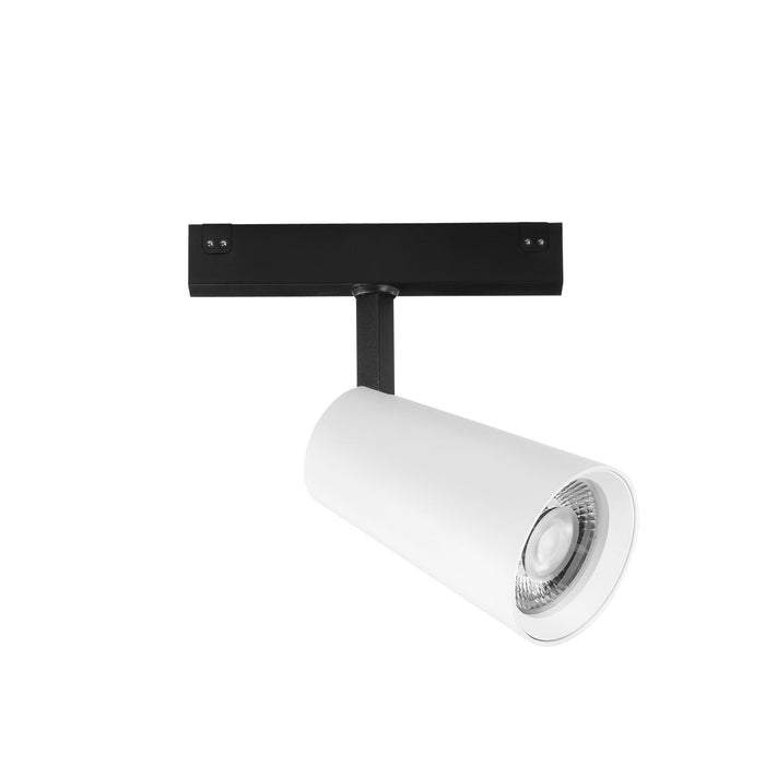 Faro binario DAVINCI 48V in alluminio bianco 20W luce calda 3000K