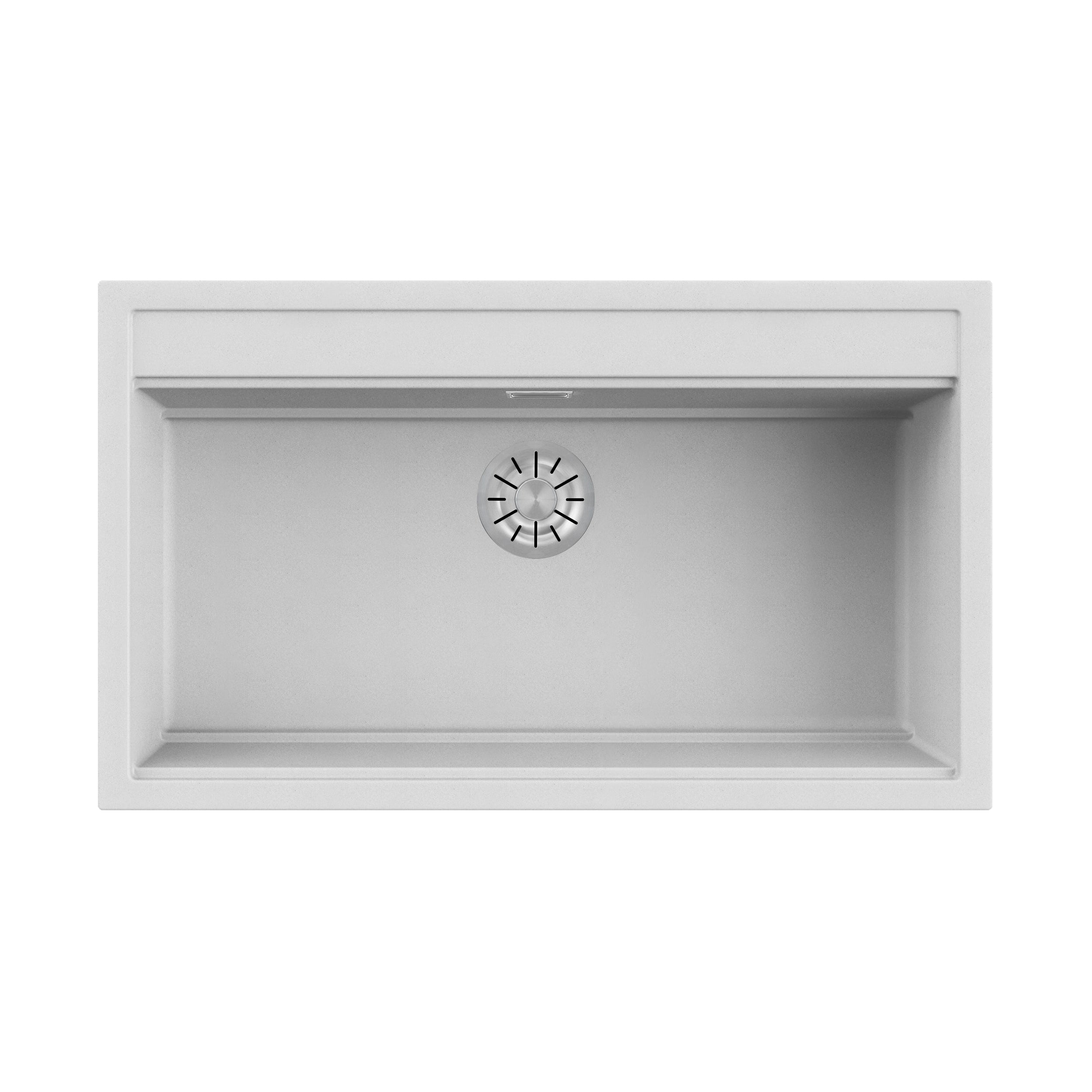 Lavello EVHOC in composito serie DESIDERATA S 79x51 cm sopratop vasca unica KUARZITE BIANCO