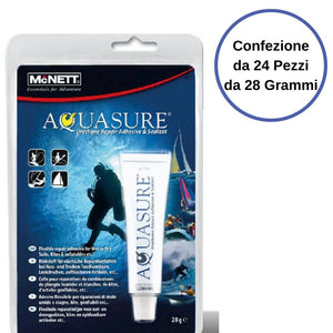 Euromeci aquasure colla sigillante uretanica elastica per gommoni, mute e manufatti in neoprene, pvc. confezione da 2...