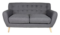 Divano 2 posti in tessuto grigio scuro dallo stile scandinavo mod. Emily DI-EM052P