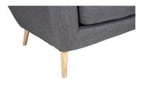 Divano 2 posti in tessuto grigio scuro dallo stile scandinavo mod. Emily DI-EM052P