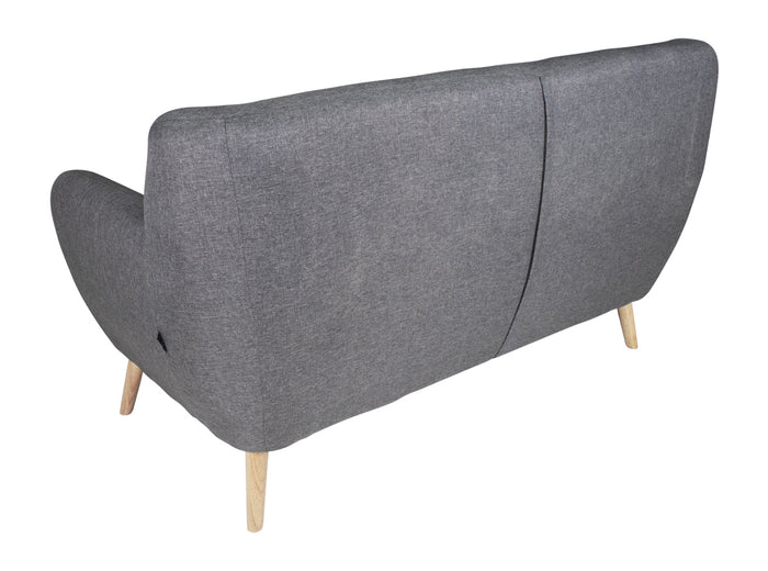 Divano 2 posti in tessuto grigio scuro dallo stile scandinavo mod. Emily DI-EM052P