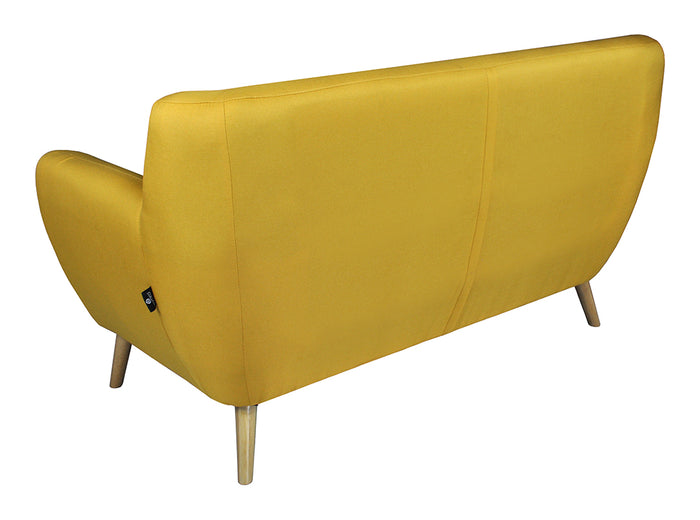 Divano 2 posti in tessuto giallo dallo stile scandinavo Emily DI-EM162P