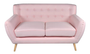 Divano 2 posti in tessuto rosa dallo stile scandinavo Emily DI-EM192P